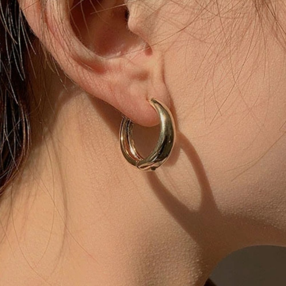 *NEW 925 Sterling Silver Round Hoop Earrings - Picture 2 of 7